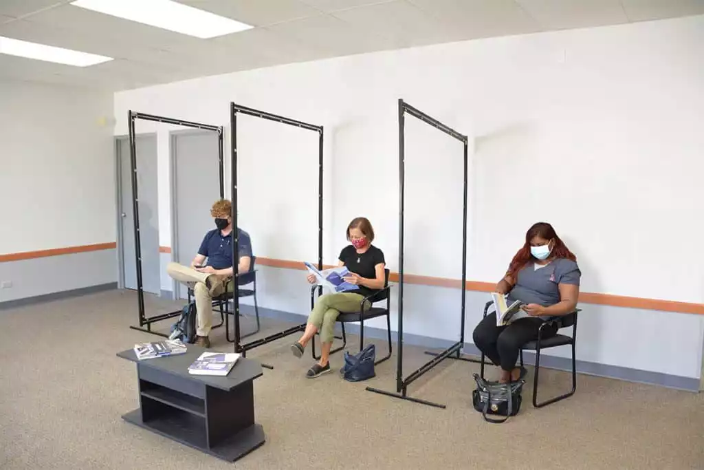 Social Distance Separation Curtain Panels detail